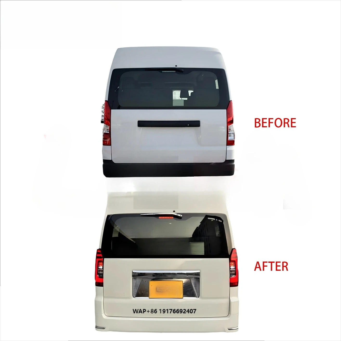 Modify Led Rear Tail Light Kit Bumper Cover Taillight Upgrade for  Hiace H300 Long Taillight to Short New Design Hot Sales