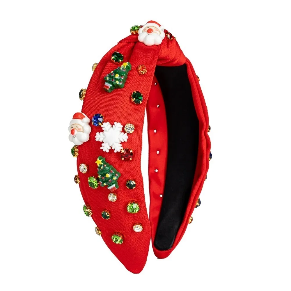 

Funny Rhinestone Christmas Hairband Snowflake Elegant Snowman Creative Hair Hoop Star Beads Santa Claus Doll Headwear Gifts