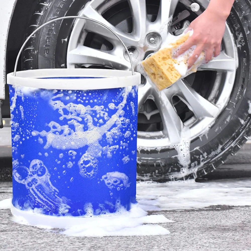 Foldable bucket Car wash bucket storage bucket Oxford cloth bucket cleaning tool