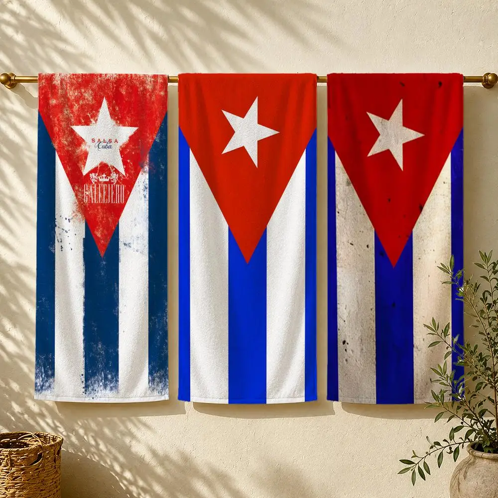 Flag C-Cuba Flag Towel Towel beach towel, quick drying absorbent bath towel for Swim,Gym,Camping,Outdoor hot