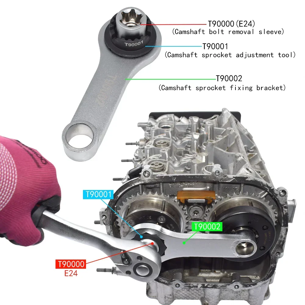 Kit de herramientas de sincronización de bloqueo de árbol de levas de motor EA839, ajustador de árbol de levas para VW Audi Porsche 3,0 T TFSi 2,9 T CXT T90002 T40331 T90001