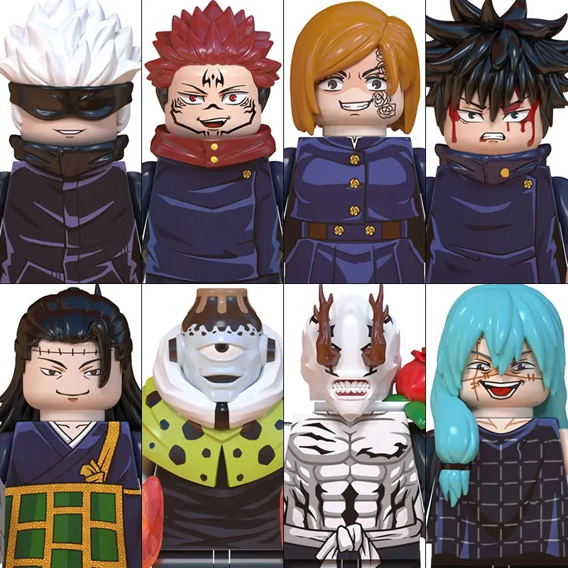 Jujutsu Kaisen bloques de construcción Itadori Yuji Gojo Satoru Ryomen Sukuna Mini figura de acción accesorios regalo de Navidad para niños