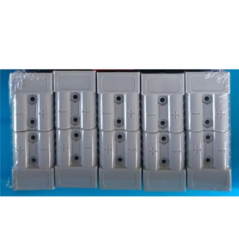 DT39 20PCS 50A Style Plug Connector Kit with Handle for Forklift Battery Charging Quick Connectors Gray 600V