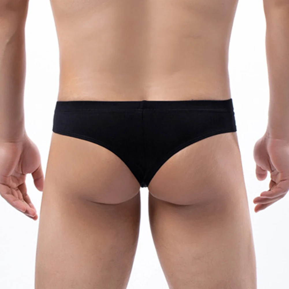 Male Convex Pouch Underpants Mens Half Hip Sexy Low Waist Underwear U Pouch Panties Shorts Slip Hombre Wrap Bikini Briefs