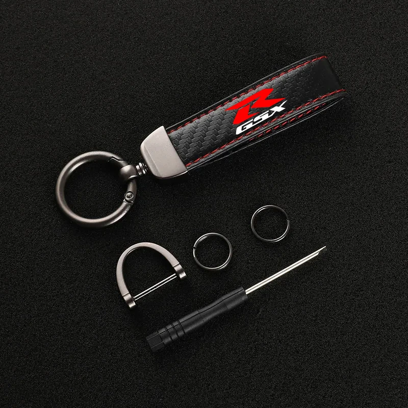 For Suzuki Gsxr 600 GSX-R 750 GSXR600 GSX R 750 1000 Accessories Custom LOGO High-Grade Carbon Fiber Motorcycle Keychain