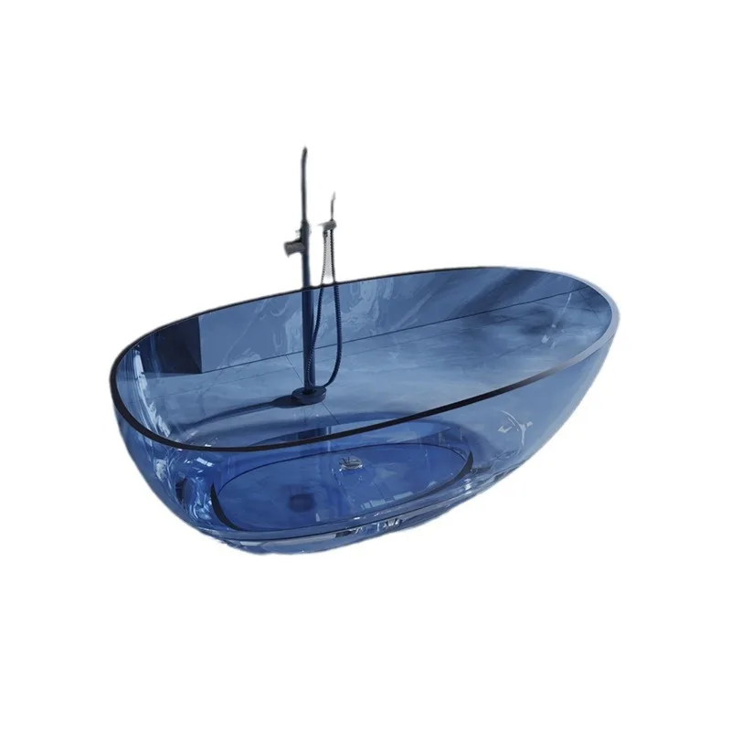 Crystal transparent bathtub, home independent B&B double resin bathtub, bathtub