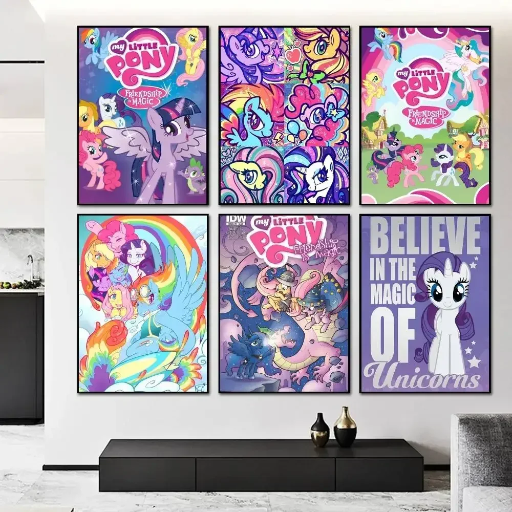 1pc My Cartoon P-Pony L-Little Poster for Home Dining Office Spaces Decor Poster and Prints Wall Art Pictures for Modern Bedroom