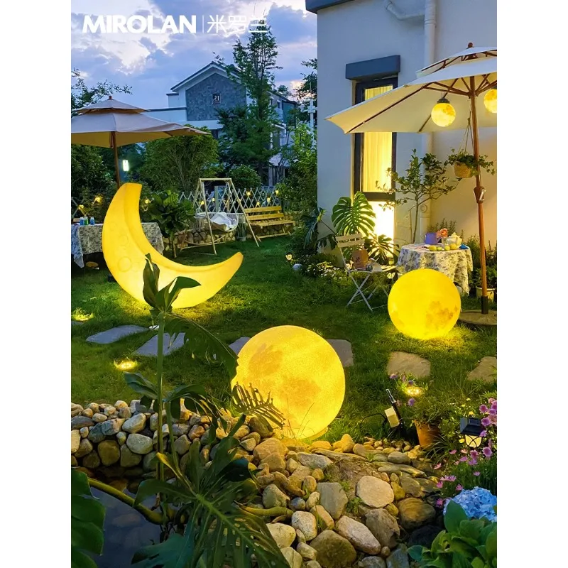 Solar garden light, outdoor moon light, floor light, waterproof lawn light, villa garden light, outdoor yard floor light