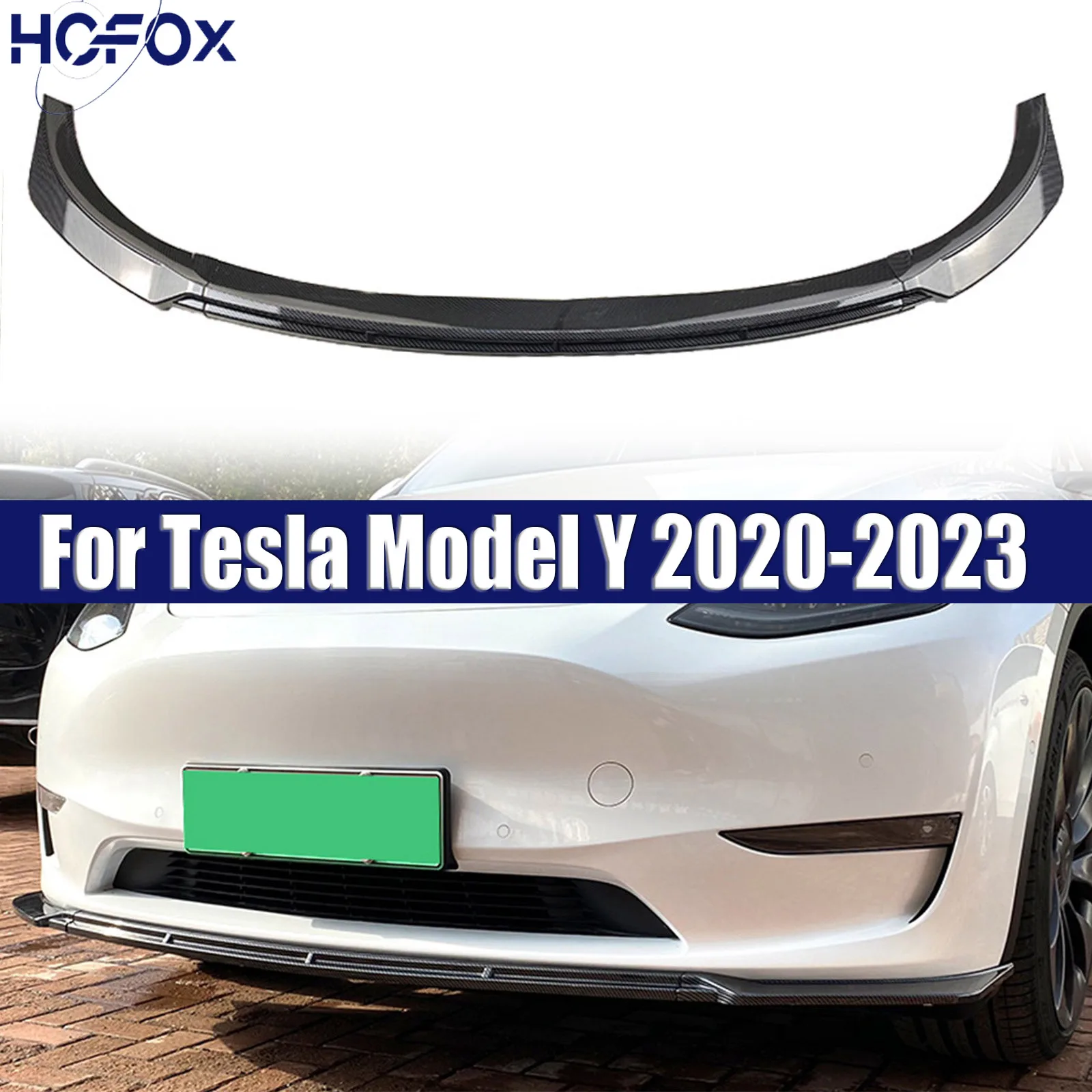 

For Tesla Model Y 2020-2023 2021 2022 Car Front Bumper Lip Splitter Body Kits