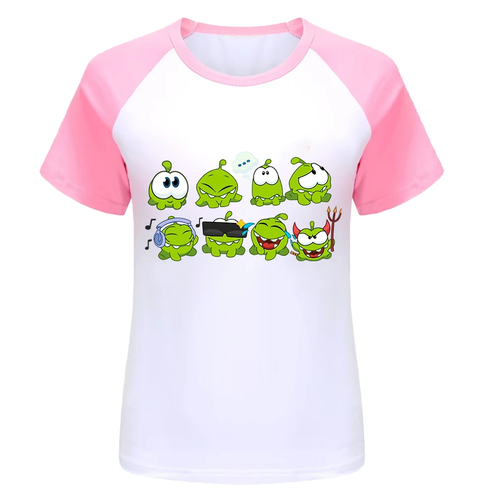 Tagliare La Corda Om Nom Stories Rana Ragazzo Vestiti Per Ragazze T-Shirt Per Bambini Ragazza Adolescente Vestiti T-Shirt Per Ragazzi T-Shirt Abbigliamento Ragazza