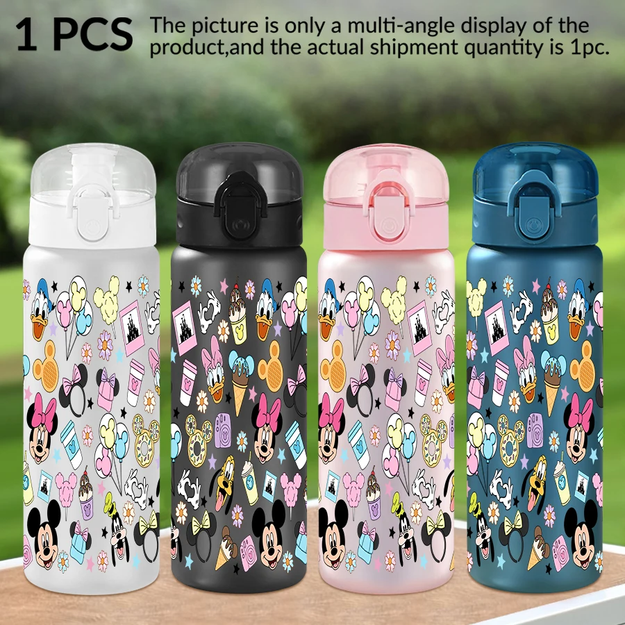 

1Pc Disney Mickey Minnie pattern 26oz plastic water bottle outdoor sports water cup birthday/homecoming gift