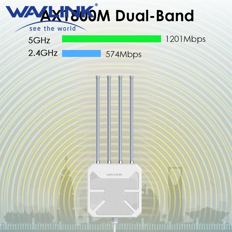 Wavlink-高出力リピーターax1800/ax3000、wifi 6、屋外、屋内