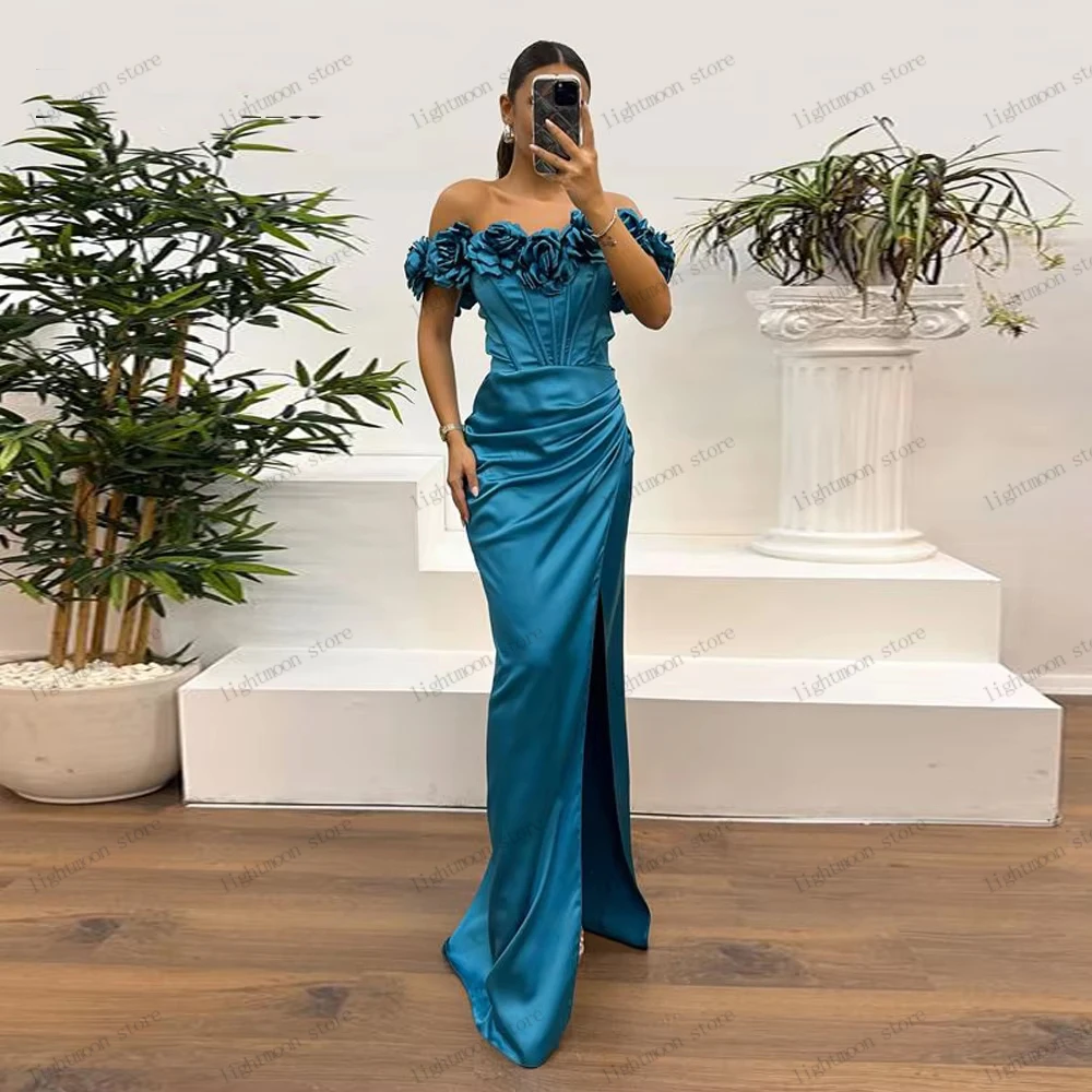 Klassische Abendkleider Vintage Satin Abendkleid Spitze Applikationen Weg Von Der Schulter Robe Einfache Vestidos De Gala Angepasst 2026