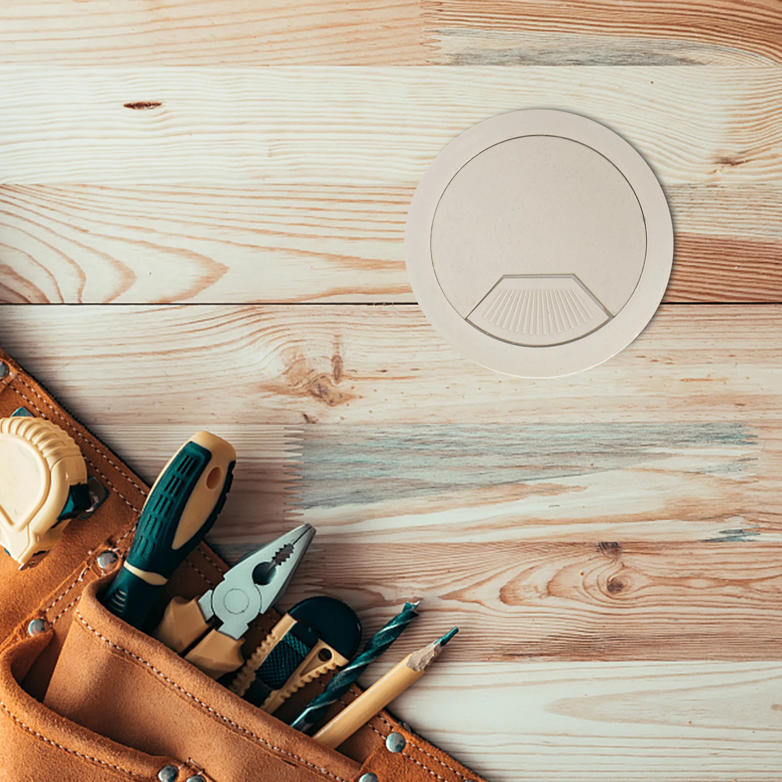 

10pcs Cable Hole Cover Round Grommets for Computer Desk 53mm Home Hotel Rotatable Plastic Fits Various Sizes