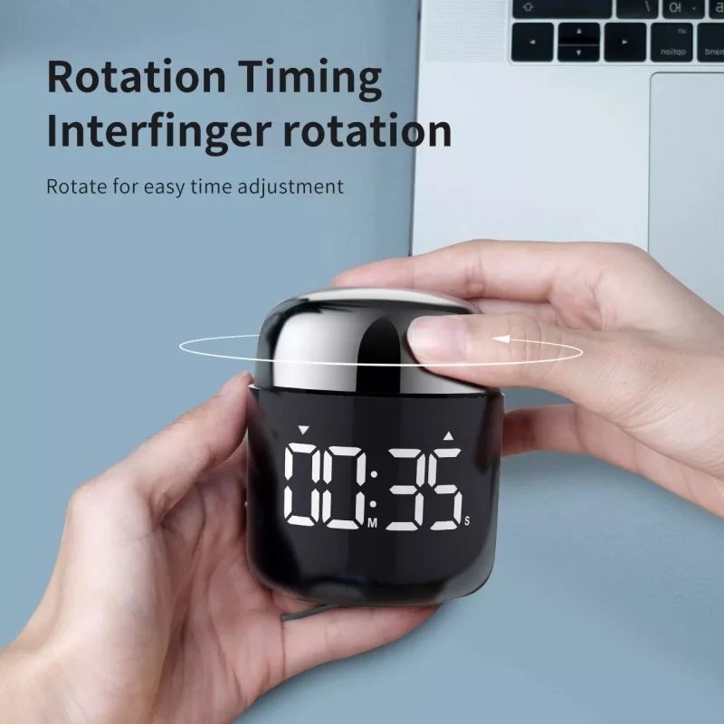 LED شاشة كاملة الدورية الموقت مع وسادة مضادة للانزلاق سطح المكتب المطبخ تذكير الطبخ اللياقة البدنية التعلم مؤقت تنازلي #3