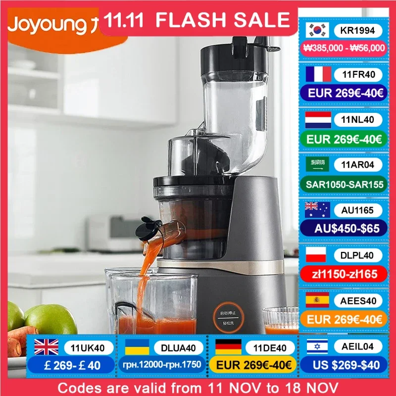 Joyoung Original Juice Machine Slow Juicer Household Filter-free Electric Juice Maker 50RPM Mute Juicer Z8-V82