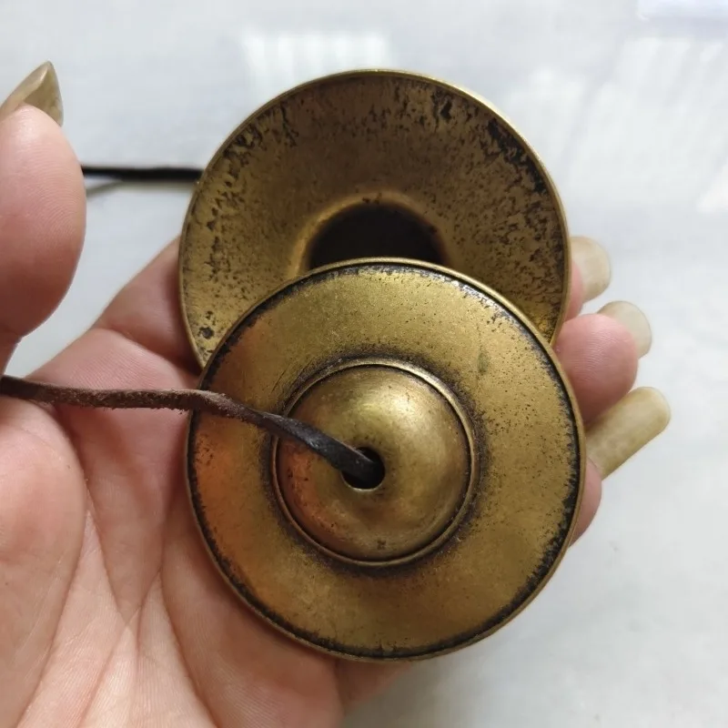 Nepal Brass Tinkle Bell Nepalese Meditation Copper Cymbals Hand Bells Handmade Portable Buddhism Tibetan Bell Orff Instruments