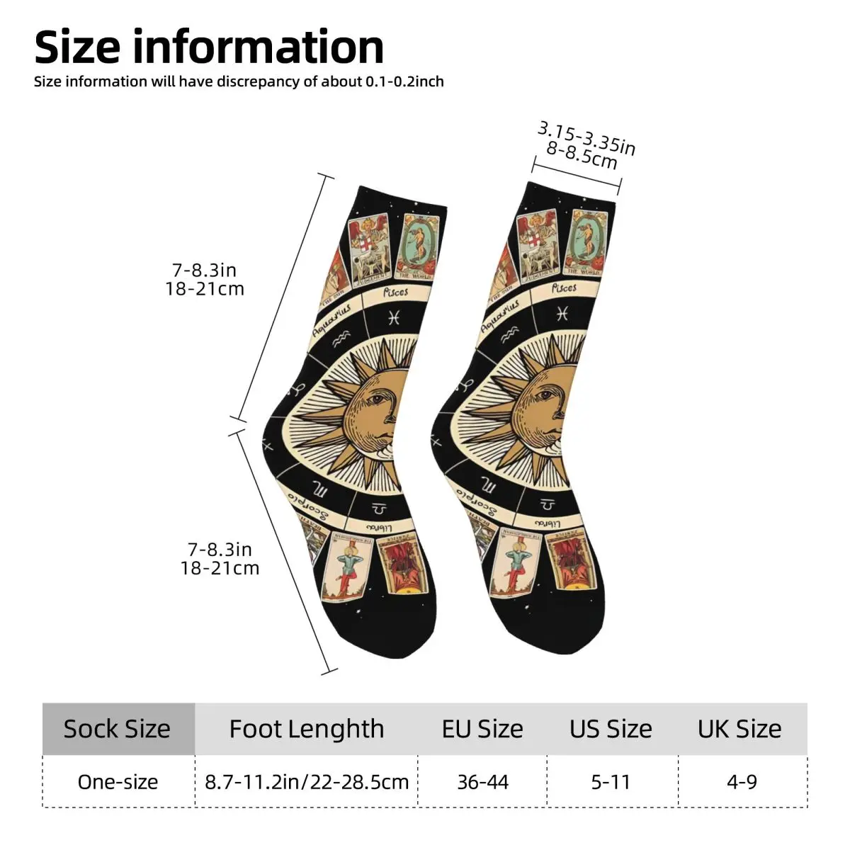 Tarot Star Chart Socks Shopping 3D Print Boy Mid-calf Sock