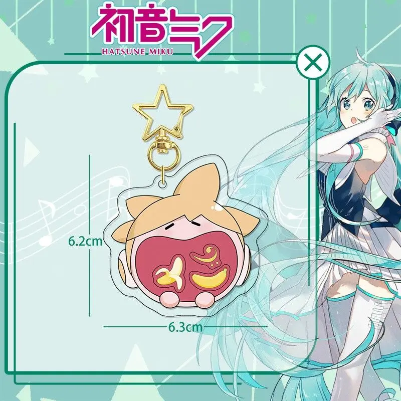 Hatsune Miku Acryl-Schlüsselanhänger Niedlicher Cartoon Hochwertiger Anime-Anhänger Geeignet für Rucksack Auto-Dekoration Sammlung Freunde Geschenk – Detail 5