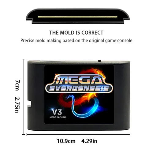 Imagen 2 del producto Nuevo para MegaDrive Genesis MD V3Pro con 3000 archivos emulador de unidad óptica MEGAKey compatible con tarjeta de memoria de archivo 32X con tarjeta 4G TF