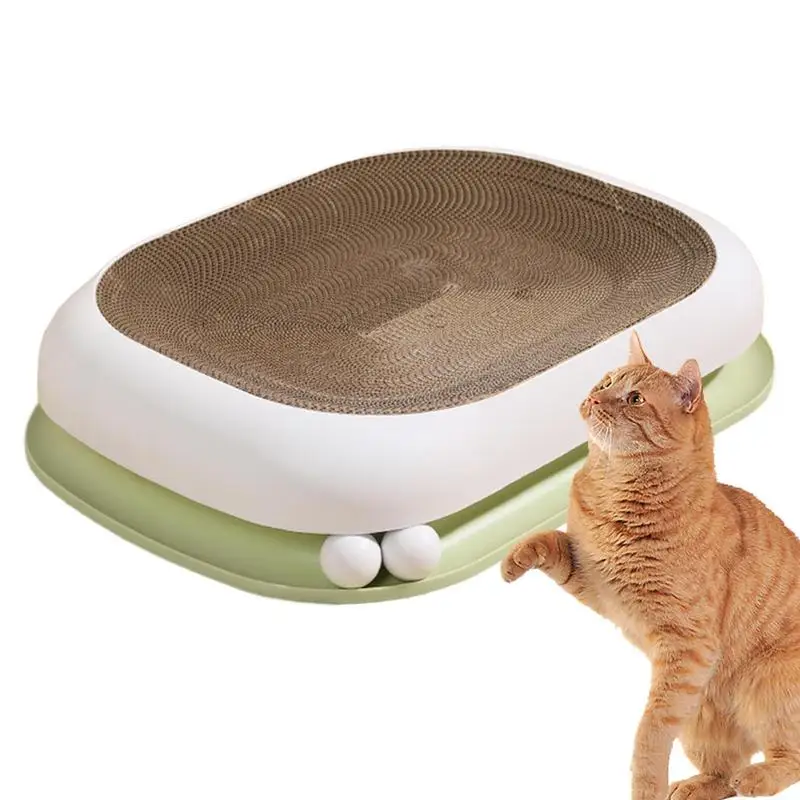 

Cat Scratcher Corrugated Lounge Cat Beds Double Layer Cardboard Bed Couch Double Ball Cat Scratch Pad Bowl Nest For Indoor Cats