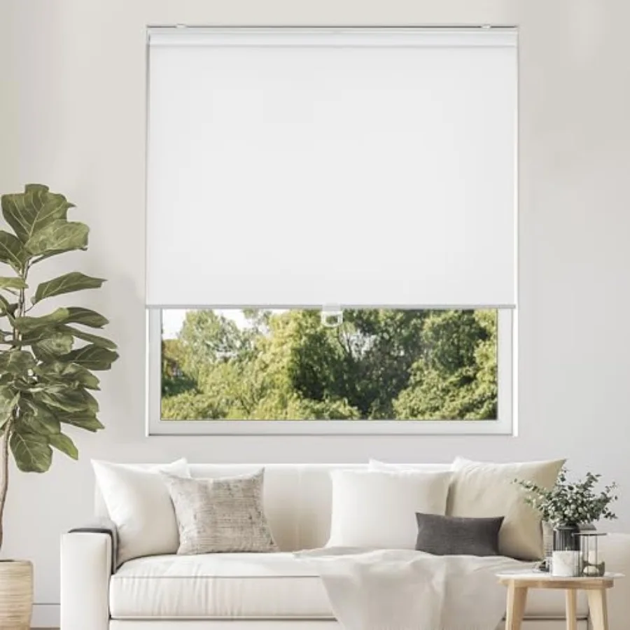 

Cordless Free-Stop 100% out Blinds for Windows Roller Windows Shades with Thermal Insulated UV Protection Fabric for Living Roo