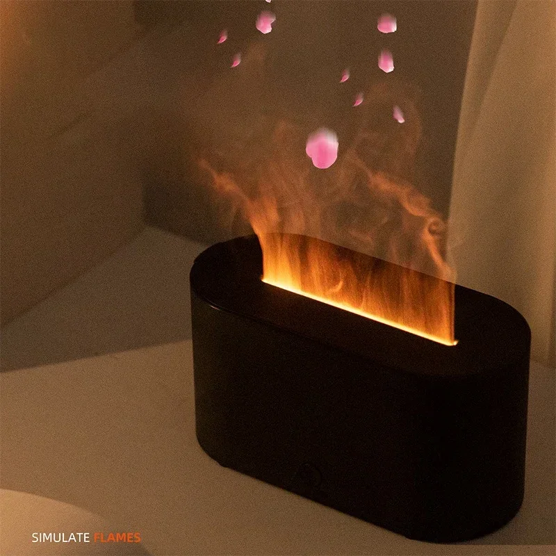 Christmas Decorations 2024 Flame Aromatherapy Machine Home Night Light Table Lamp Static Fragrance Humidifier Room Decoration