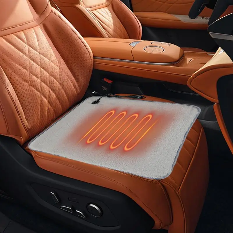 Heated Car Seat Cushion Non-Slip Electric Heated Chair Seat Cushion For Home Fast Heating Seat Heating Cushion 5 Heat Levels