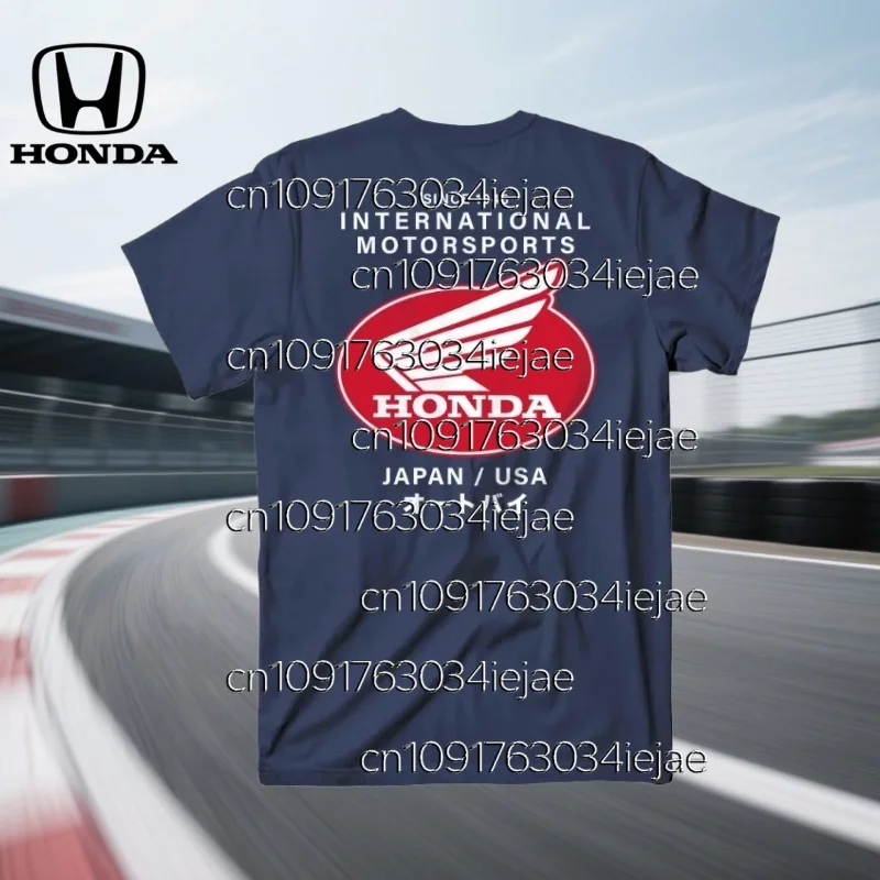 

Honda Men's and Women's T-shirts Summer Car Motorcycle Modification Riding Off-road Trend Versatile Racing Short Sleeves