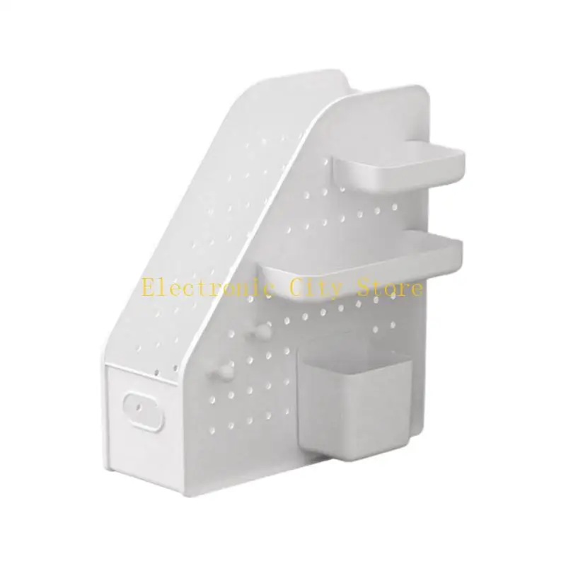 Penyelenggara File Meja Dengan Pegboard Pen Gelas Piala Simpan Buku Rak Buku Stand Hu8d