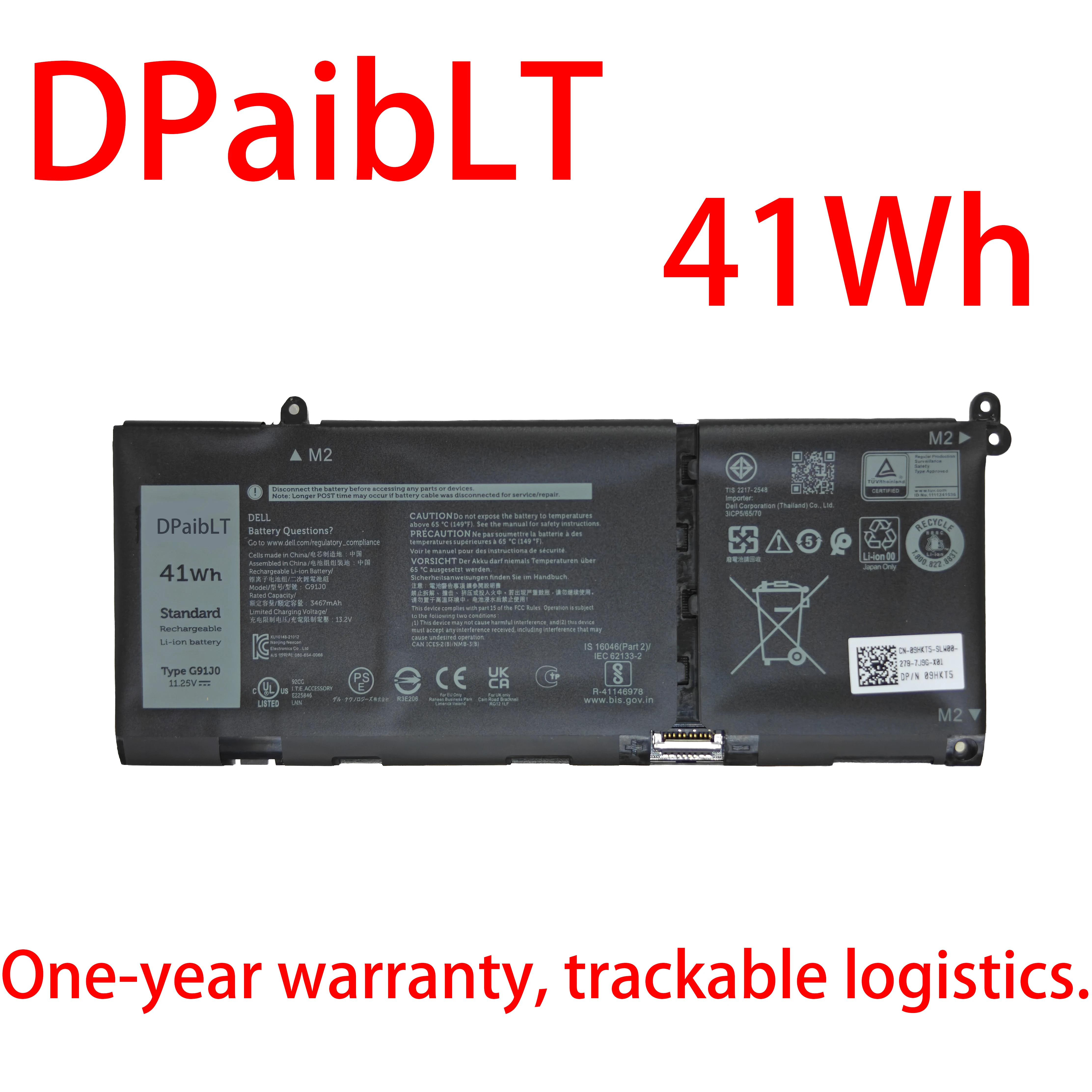 

DPaibLT НОВЫЙ 41Wh G91J0 Сменный аккумулятор для ноутбуков Dell Latitude 3515 3511 5510 3520 5410 Vostro 3515 3510 Inspiron 5518