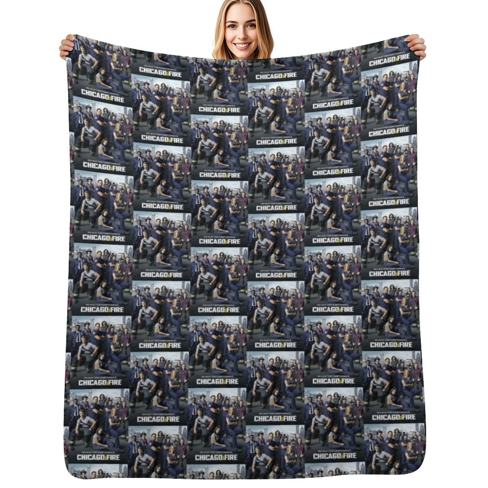 Chicago Fire Throw Blanket Long Lasting Soft Plush Blanket for Daily Use