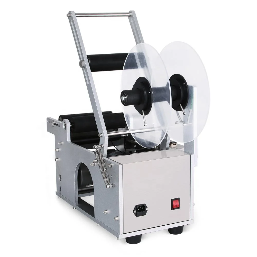 Manual Tabletop Small Bottle Labeling Machine Desktop Sticker Applicator for Round Bottles