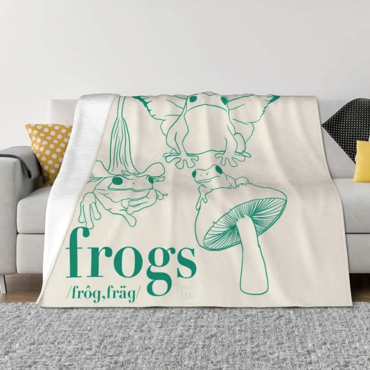

Frogs Throw Blanket Sofa Quilt Soft Plush Plaid Thins Blankets For Bed Blankets