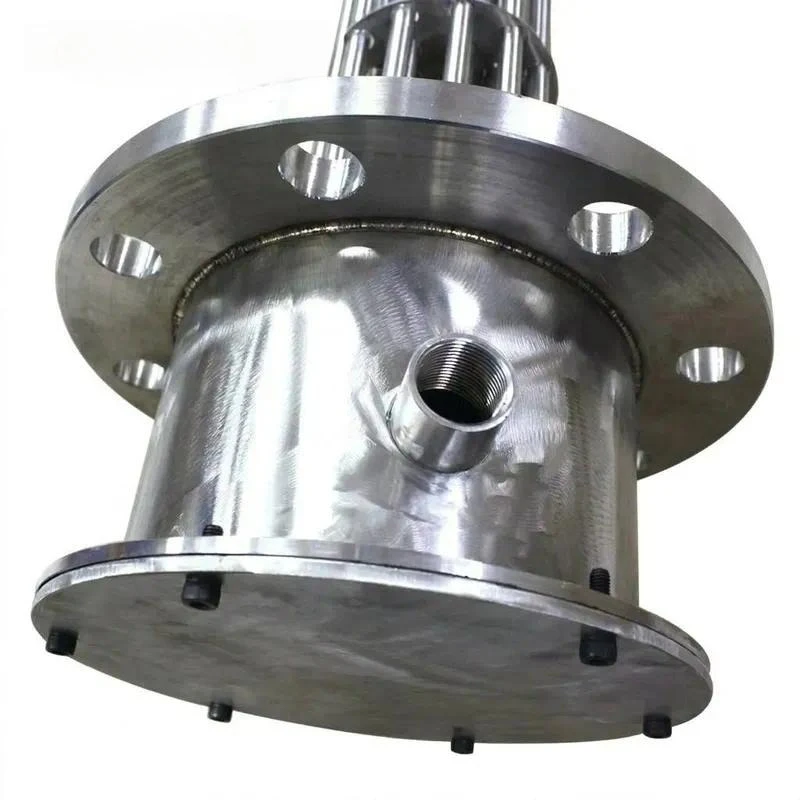 Beer can flange heater immersed in tubular heating element, suitable for fermentation tank distiller