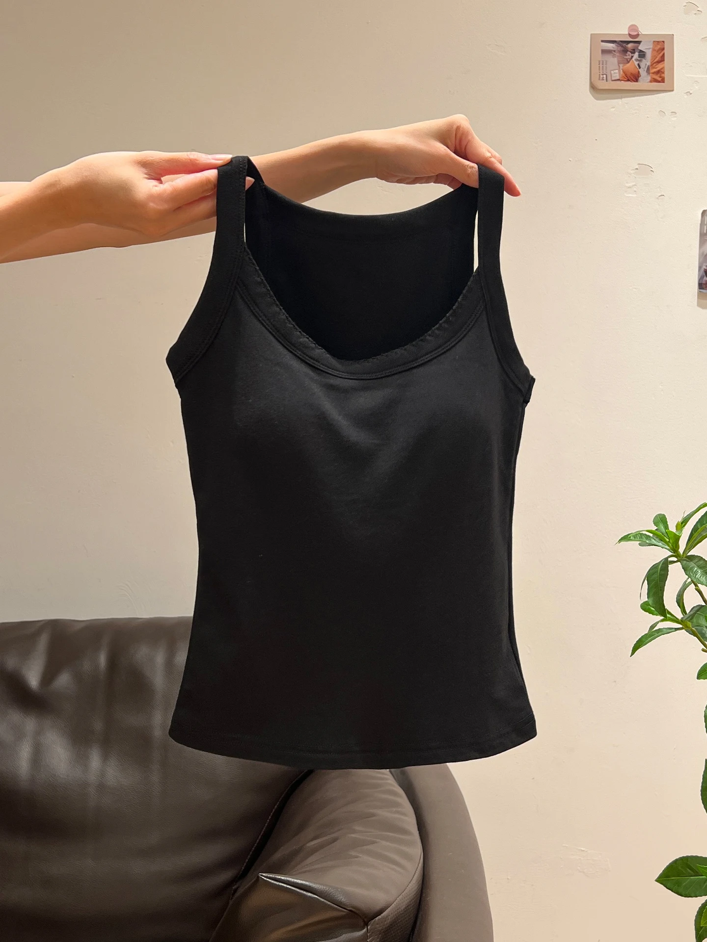 Top Interior de Una Pieza Ajustado Bla para Mujer, con Tirantes, con Relleno en el Pecho, para Otoño, para el Trabajo