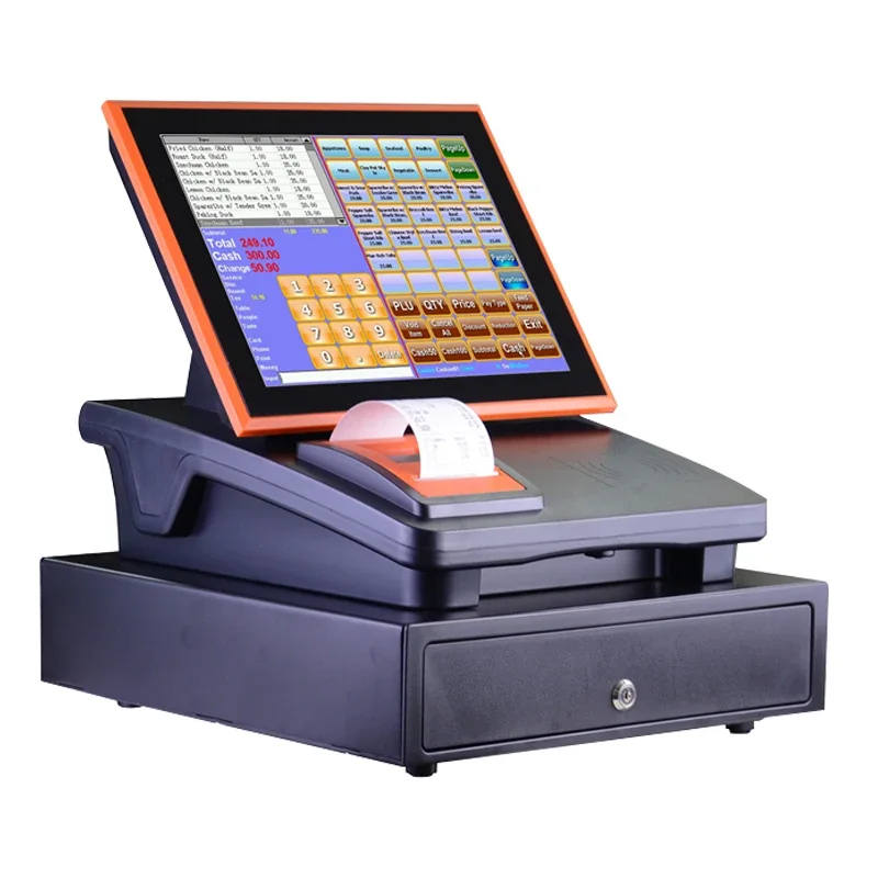 12 Inch Cash Register Retail Store Touch Screen Terminal Printer Payment Restaurant Machine All In One Pos Systems