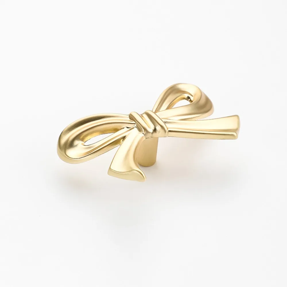Decorative Zinc Alloy Drawer Handle Bow Shape Vintage Cabinet Pulls Stylish Furniture Knobs Home Decor