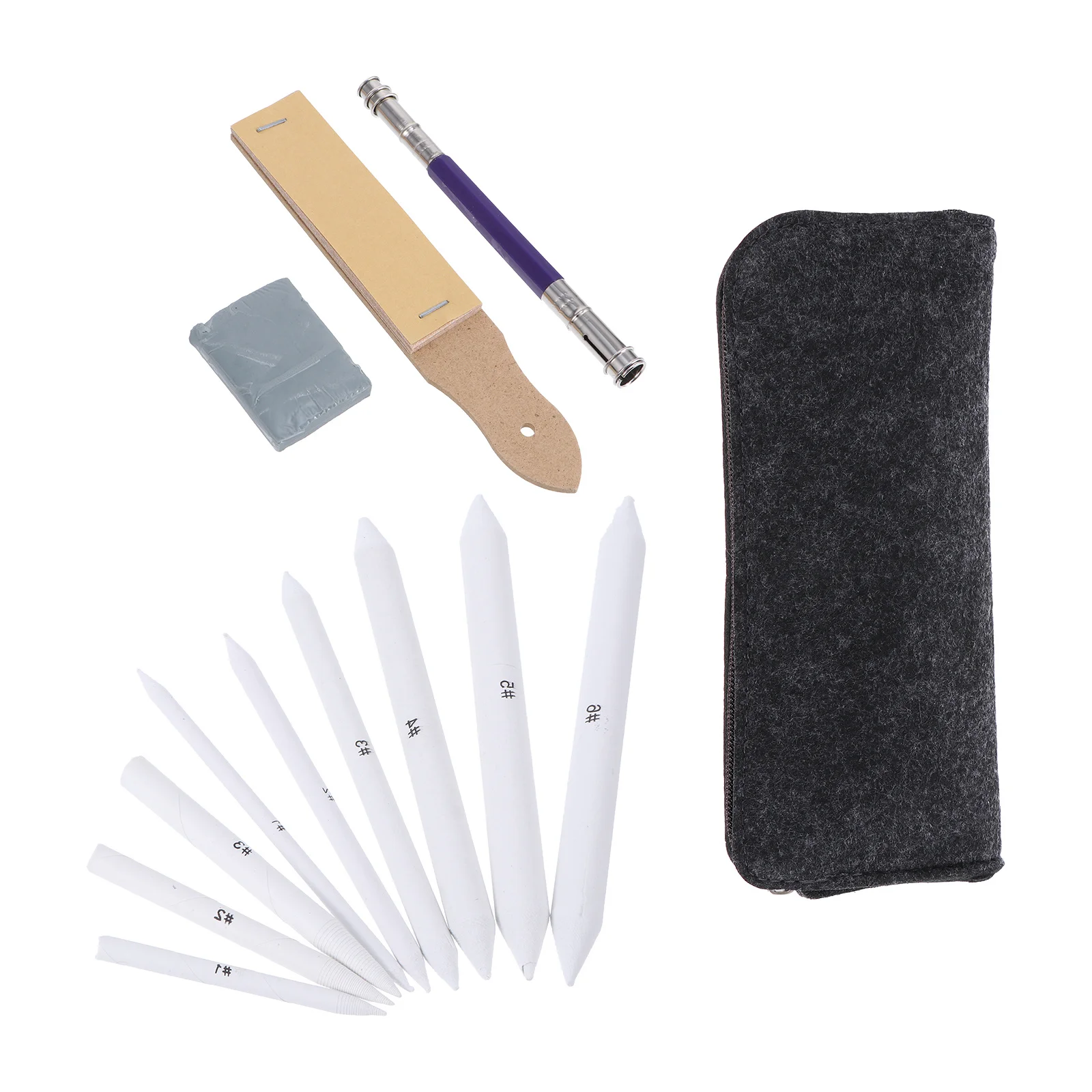 

19Pcs Wipeable Paper Pen Set Great Sketch Brush Dim Beautiful Effects Screen Smudge Pen Sketch Tool Set Blending Stump