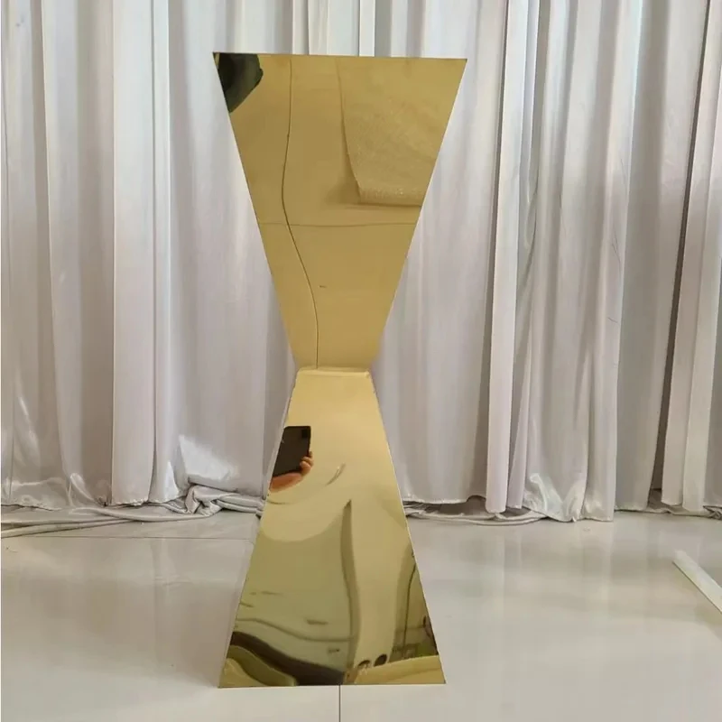Gold Stainls Steel Plinths F Stand Tle Decoration Accsori Wedding Centerpiec