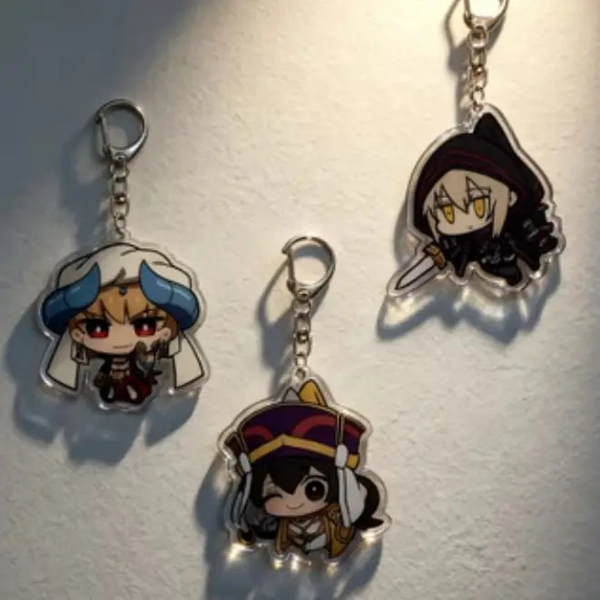 Fate/Stay Night Fate/Grand Ornament Collection Order Characters Desktop Model Stand Anime HD Acrylic Key Ring Keychain Gifts 6CM