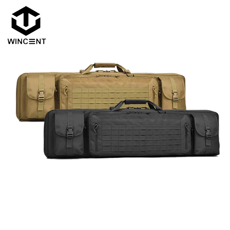 WINCENT Tactical Double Long Rifle Gun Case Bag Rifle Backpack Soft Firearm Transportation Carbine Case Lockable 35\