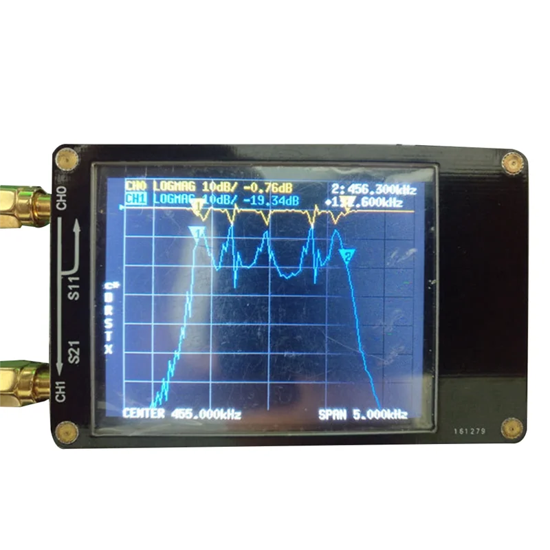 Vector NanoVNA-H Vector Network Antenna Analyzer 10KHz-1.5GHz MF HF VHF UHF with SD Card Slot Spectrum Tester 5V 120MA