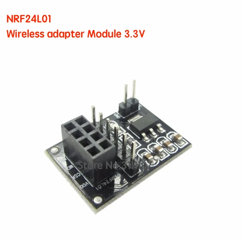 Placa Adaptador sem fio para Arduino Robot Car, novo módulo de soquete, 8Pin, 3.3V, NRF24L01, 5Pcs