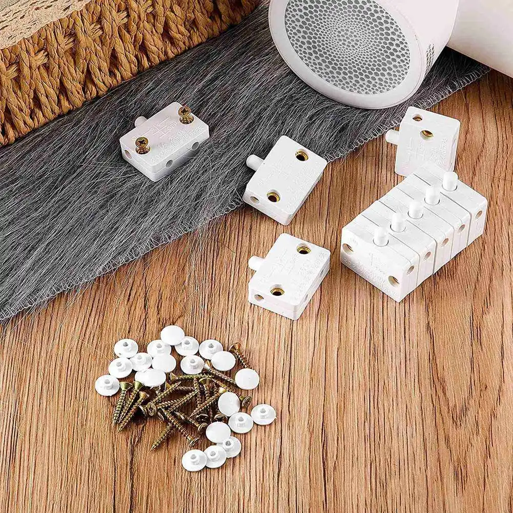 

BHTS-16 Pieces Cabinet Lamp Switch Automatic Door Switch Contact Switch For Wardrobe Applicable To 12V 24V 110V(White)