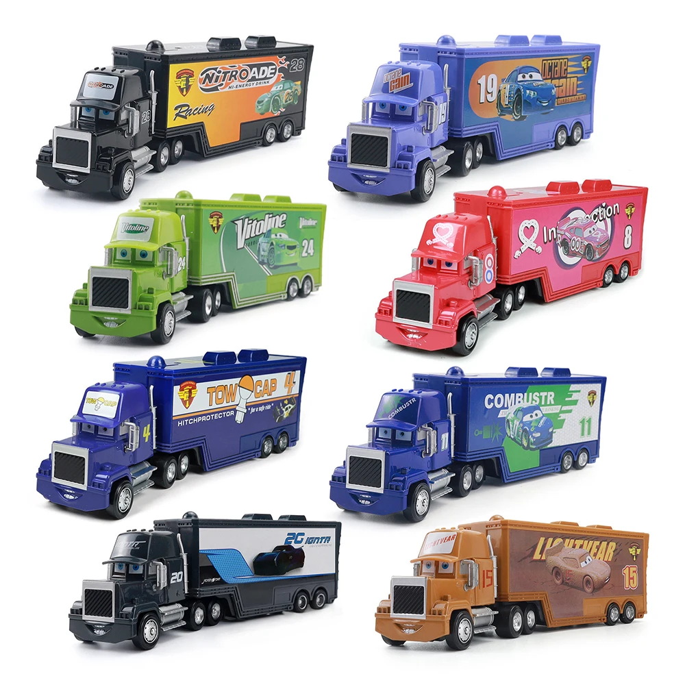 Pixar Cars Truck Storm Jackson Modellauto 1/55 Druckguss-Container-LKW Rennspielzeug Kindergeburtstagsgeschenke Sammlerstücke