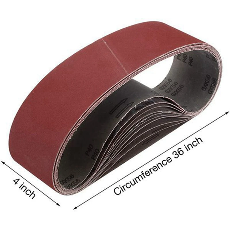 

AA14 New 5 Pieces 100 X 915Mm Sanding Belt 4 Inch X 36 Inch Sanding Screen Abrasive Band