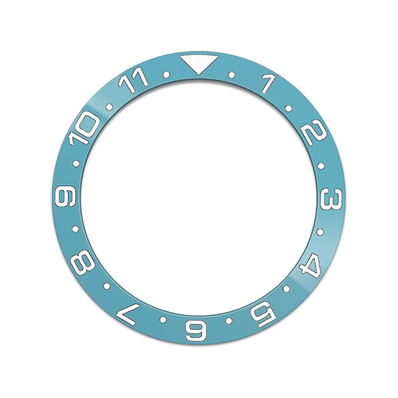 Mod SKX007 SKX009 SRPD GMT Curved Blue Ceramic Bezel Insert 38mmx30.6mm Men Watch Ring Parts Fit NH35 NH36 Movement Watch Case