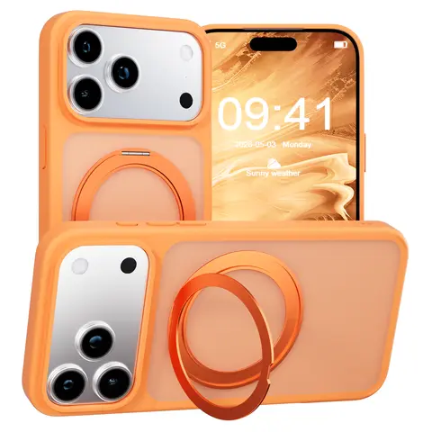 Magnetic for Apple iPhone 18 17 16 15 14 13 12 Series Case with Ring Stand, Military-Grade Drop Protection, Slim Matte Cover