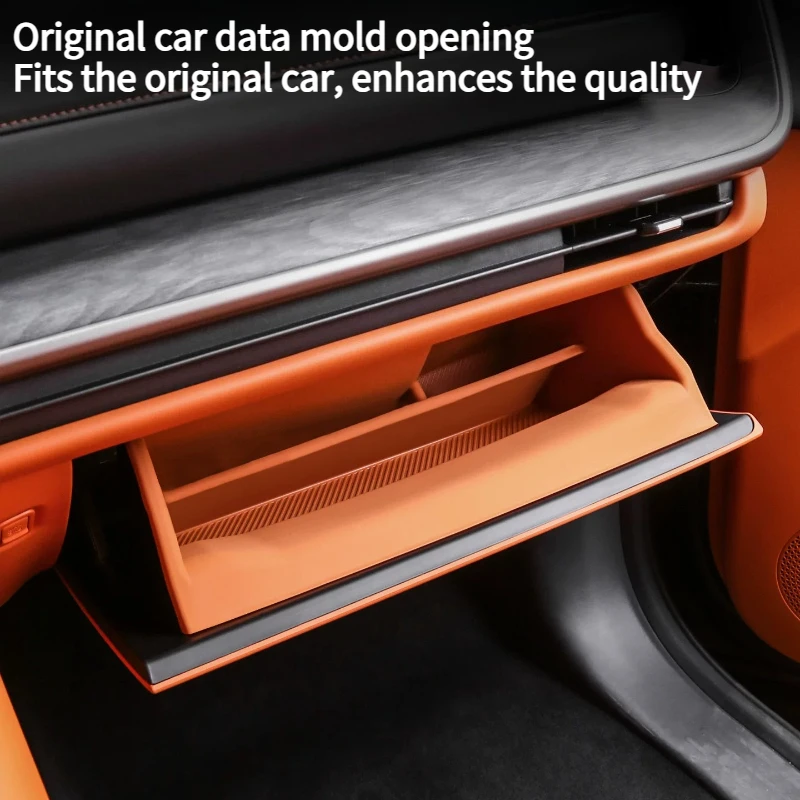 For GWM H10 2026 Co-Driver Glove Box Partition Storage Box Interior Upgrade Double-Layer Silicone Divider Storage Mat Accessory